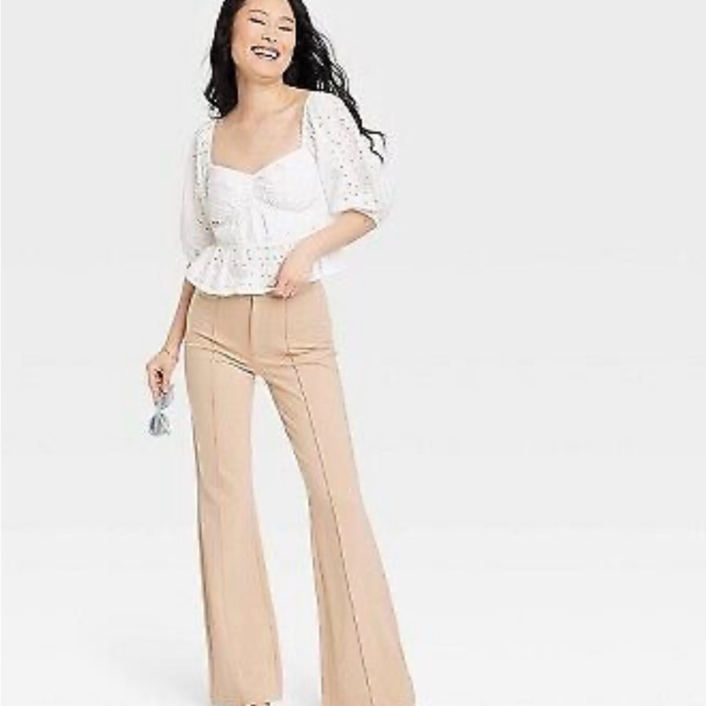 Elbow Sleeve Eyelet Shirt by A New Day